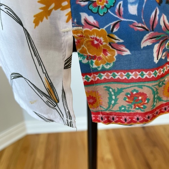 Soft Surroundings Floral Tabbed Sleeves Button Up Blouse Small office work wear - Picture 7 of 14